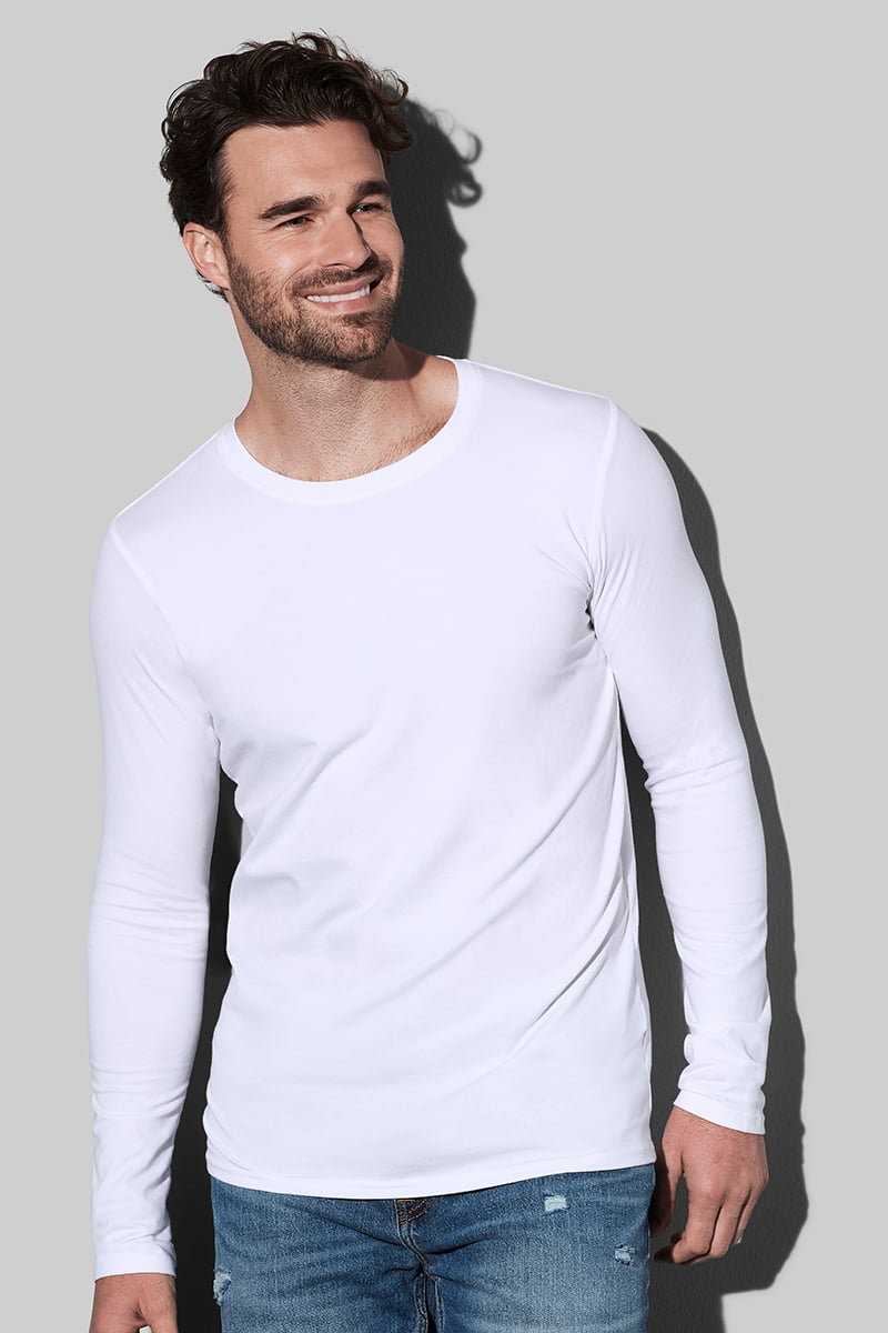 Camiseta de manga larga de punto para hombre′ S Camiseta de
